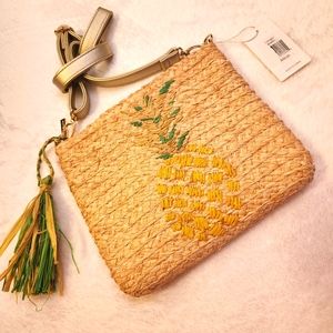 Straw Studios Pineapple Straw Purse, NWT